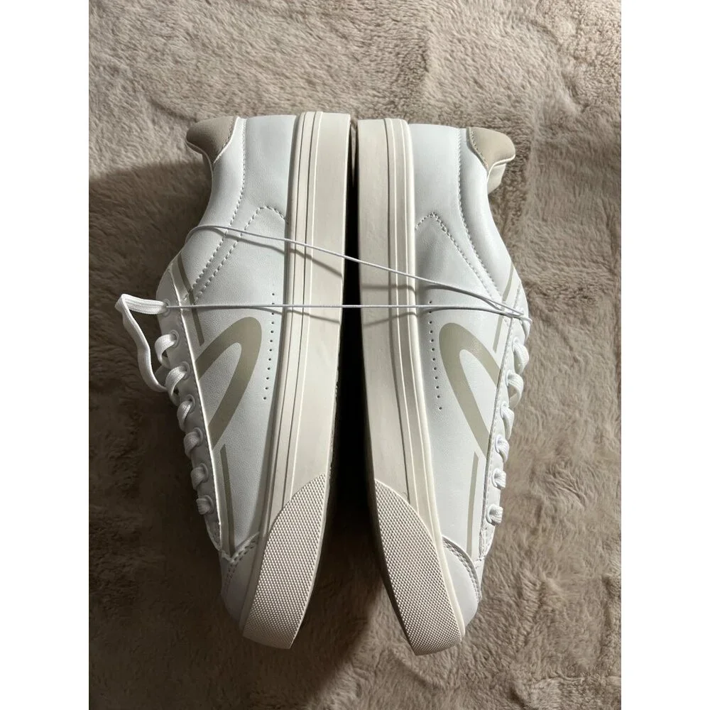 Tretorn Womens Serve Sneakers White/Grey Size 9 Memory Foam Footbed Durable Ligh